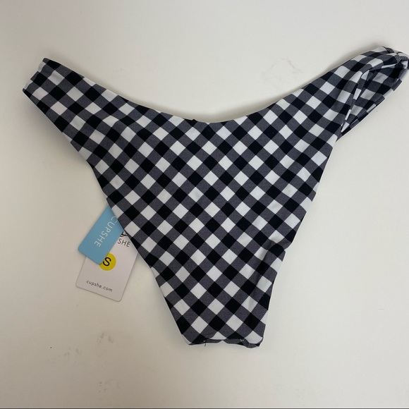 Cupshe Bikini Gingham Bottoms and Mustard Yellow Top - Picture 9 of 9